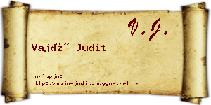 Vajó Judit névjegykártya