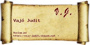 Vajó Judit névjegykártya